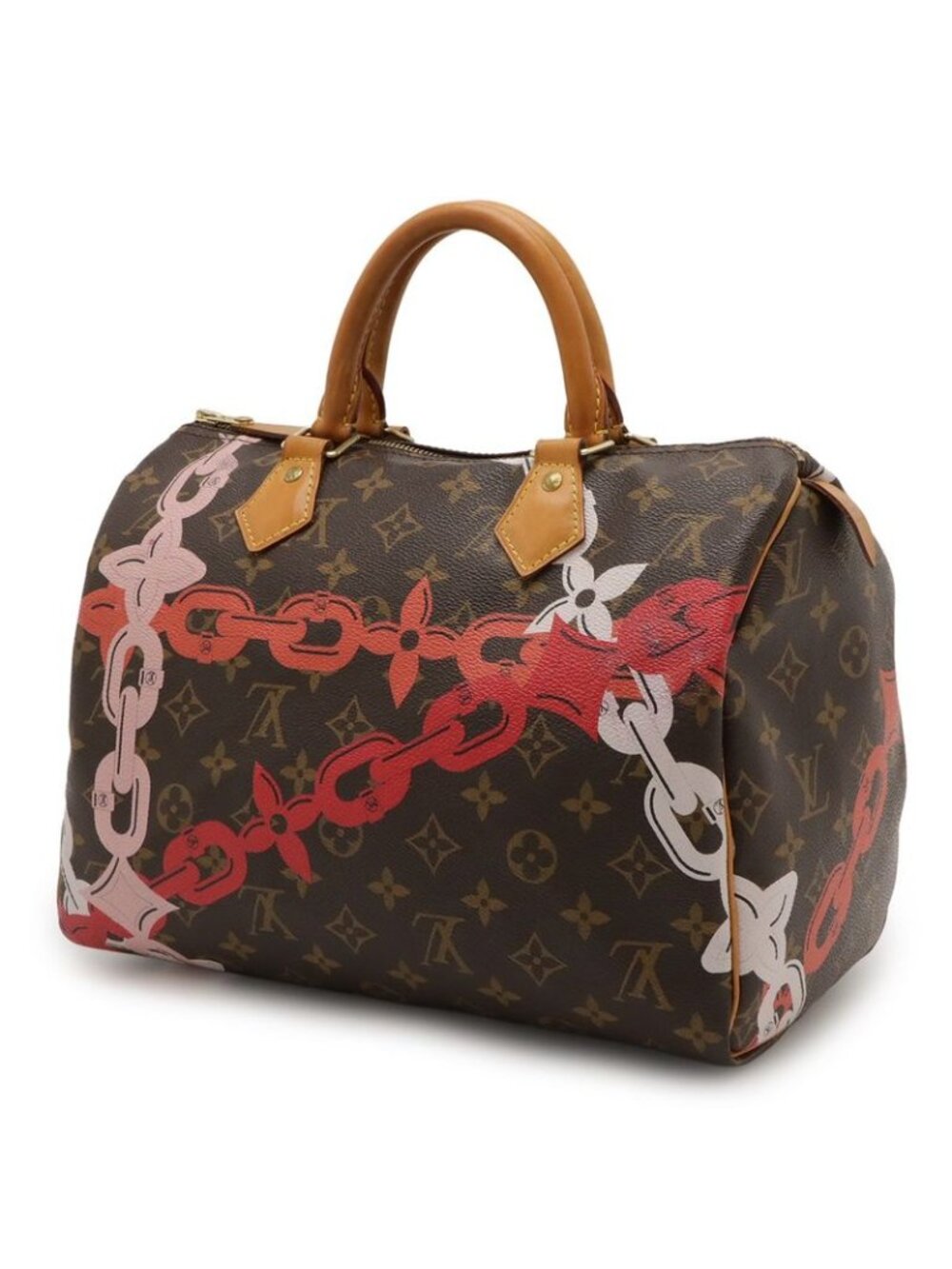 Louis Vuitton Monogram Bay Speedy 30 Chain Print Handbag Mini Boston Bag - Picture 2 of 9